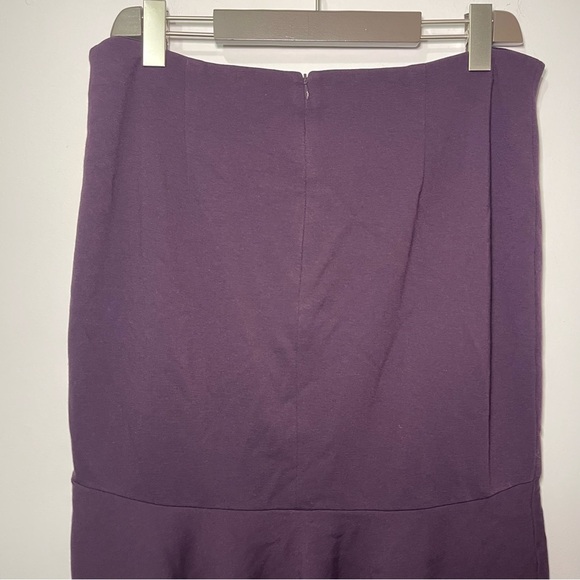 Ann Taylor Women’s Purple Ruffle Hem High-Low Skirt US 12 Career Chic Office - Picture 6 of 9
